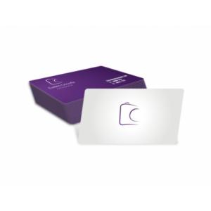 Card com Corte Especial Triplex 250g 8,5x4,5cm 4x4 Verniz UV Total Frente Corte Especial * Tamanho da arte 5x9cm