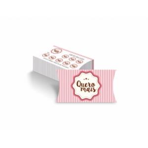 Card com Corte Especial Triplex 250g 8,5x4,5cm 4x4 Verniz UV Total Frente Corte Especial * Tamanho da arte 5x9cm