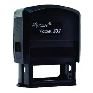 Carimbo Automático Modelo 302 Base Plástica 3,8x1,4cm Preto   