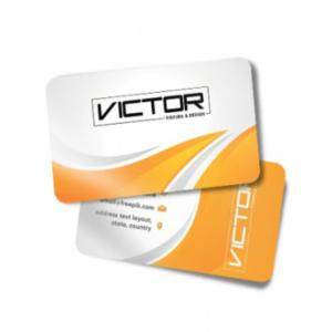 Cartão de visita Triplex 250g 9x5cm 4x4 Laminação Fosca e Verniz Localizado F/V 4 Cantos Arredondados 