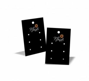 Cartela Biju 6x4cm Triplex 250g 6x4cm 4x0 Verniz UV Total Frente Corte Especial * Tamanho da arte 5x9cm