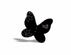 Tag Borboleta Triplex 250g 9x10cm 4x0 Verniz UV Total Frente Corte Especial * Tamanho da arte 9,2x10,4cm